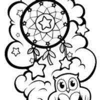 Starry Dreamcatcher Adventure Coloring Page