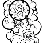 Starry Dreamcatcher Adventure Coloring Page