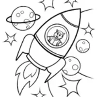 Luigi’s Rocket Ride Coloring Page