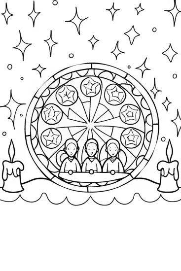A coloring page of Madrigal Family Unity Coloring Page