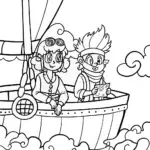 Anime Sky Pirates Coloring Page