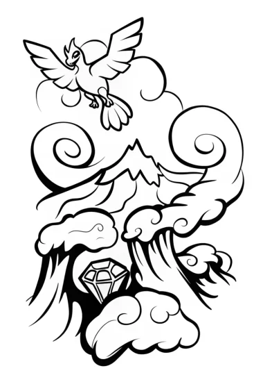 A coloring page of The Legendary Guardians Unite Coloring Page