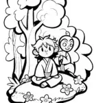 Demon Slayer Meditation Coloring Page