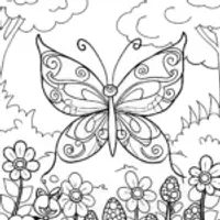 Guardian butterflies in a magical garden