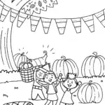 Harvest Festival Harmony Coloring Page
