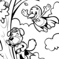 Super Hero Pet Rescue Squad Coloring Page