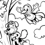 Super Hero Pet Rescue Squad Coloring Page