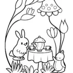 Chick’s Magical Tea Party Coloring Page