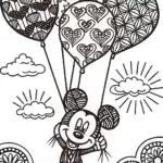 Mickey Mouse’s Magical Balloon Festival Coloring Page