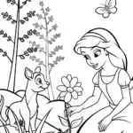 Jasmine’s Harmony with Nature Coloring Page