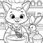 The Sweet Bakery Friends Coloring Page