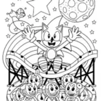 Sonic’s Cosmic Carnival Adventure Coloring Page