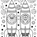 Bluey’s Spectacular Space Race Coloring Page