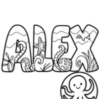 ALEX Underwater Adventure Coloring Page