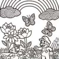 Mario and Luigi’s Garden Adventure Coloring Page