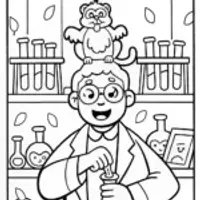 Blippi’s Magical Science Adventure Coloring Page