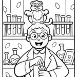 Blippi’s Magical Science Adventure Coloring Page