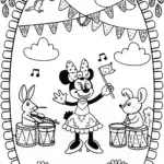 Minnie Mouse and the Magical Music Festival Coloring Page