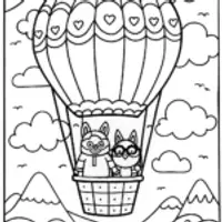 Bluey’s Balloon Adventure Coloring Page