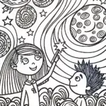 Celestial Dreamers: The Starry Artists Coloring Page