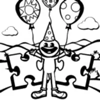 Huggy Wuggy’s Puzzle Party Coloring Page