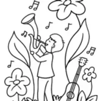 JJ’s whimsical musical garden scene