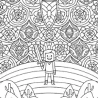 Minecraft End Portal Adventure Coloring Page