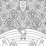 Minecraft End Portal Adventure Coloring Page