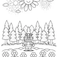 Bowser’s Magical Garden Showdown Coloring Page