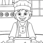 Luigi’s Magical Bakery Adventure Coloring Page