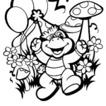 Bowser’s Koopaling Garden Party Coloring Page