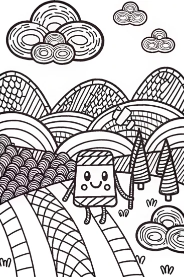 A coloring page of Cheeky Chocolate’s Magical Adventure Coloring Page