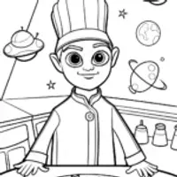 Buzz Lightyear’s Galactic Cook-Off Coloring Page
