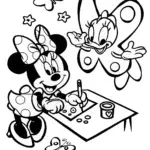 Minnie Mouse’s Crafty Adventure Coloring Page