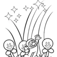 Mario’s Galactic Adventure Coloring Page