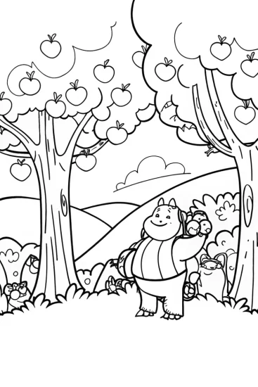 A coloring page of Bowser the Gentle Giant Coloring Page