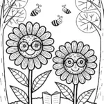 Flower Kingdom Adventure Coloring Page