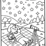 Summer Star Gazer Coloring Page