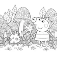 Peppa Pig’s Nature Detective Adventure Coloring Page