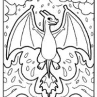 Charizard in a fiery swirl dance