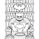 Batman and the Magical Bat-Brewery Coloring Page