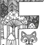 Fantasy Forest Letter ‘F’ Coloring Page
