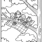 Rainbow High Adventure: Treetop Picnic Coloring Page