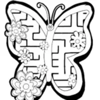Butterfly’s Garden Labyrinth Coloring Page