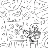 Buzz Lightyear’s Cosmic Art Adventure Coloring Page