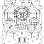 Captain America: A Day at the Fair Coloring Page