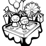 Carnival Fun Coloring Page