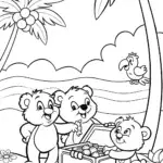 Care Bears Treasure Island Adventure Coloring Page