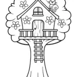 The Magical Treehouse Adventure Coloring Page