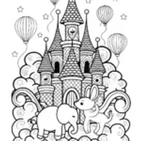Adventure in the Cloud Castle Coloring Page